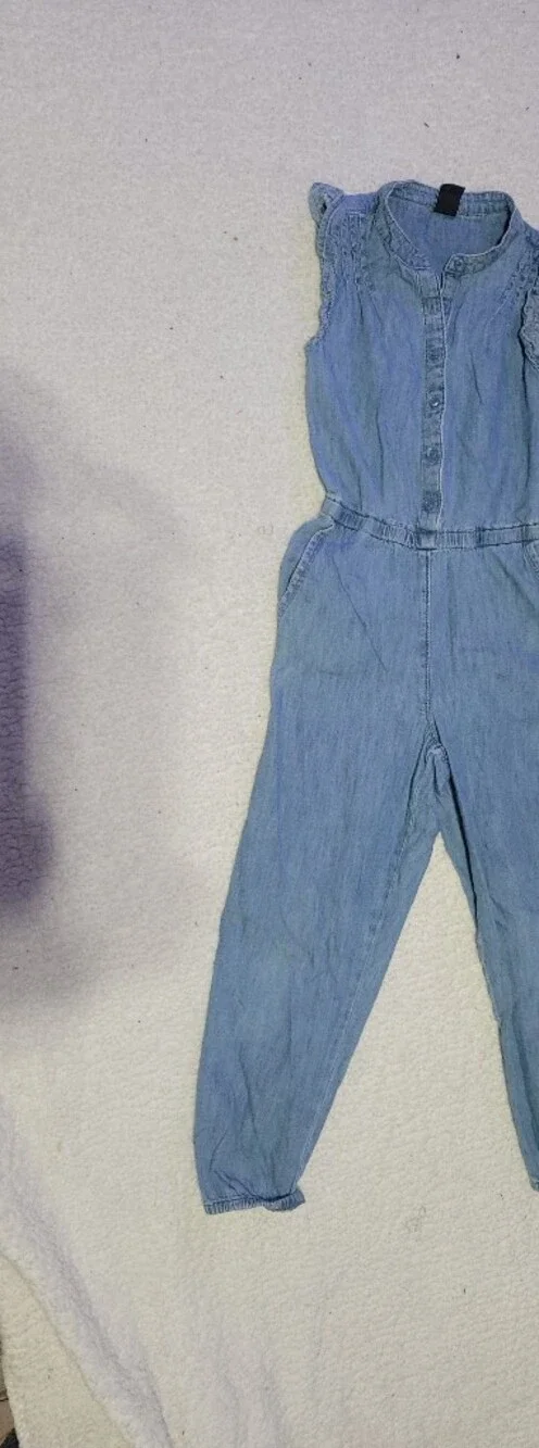 GAP Light Blue Denim-Style Girls' One-Piece Jumpsuit
